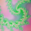 Pastel colored fractal swirls