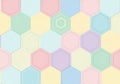 Pastel-colored hexagons form a repetitive pattern. The image Royalty Free Stock Photo