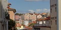 Pastel colored houses and apartment buildigngs of Lisbon