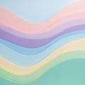 Pastel colored layered paper abstract background with wave effect design Royalty Free Stock Photo