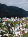 Pastel Colored Mayan Tombs in Chichicastenango Royalty Free Stock Photo