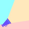 pastel colored minimal megaphone icon on modern background