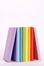 Pastel Colored Notebooks Isolated
