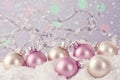 Pastel colored ornaments