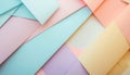 Pastel Colored Paper Sheets Overlapping Abstract Background for Creative and Design Use Royalty Free Stock Photo