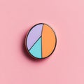 Pastel Colored Pie Chart On Pink Background Royalty Free Stock Photo
