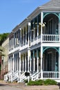 Row of Victorian Homes in Galveston TX.