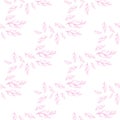 Pastel-colored seamless feather pattern. Seamless background with feathers of bird. Royalty Free Stock Photo