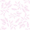 Pastel-colored seamless feather pattern. Seamless background with feathers of bird. Royalty Free Stock Photo