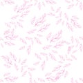 Pastel-colored seamless feather pattern. Seamless background with feathers of bird. Royalty Free Stock Photo