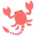 Pastel colored simple and cute Scorpion