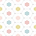 Pastel colored stylish texture. Modern background with fancy elements. Abstract seamless pattern Royalty Free Stock Photo