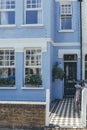 Pastel-colored terraced houses on White Hart Lane in Barnes, London Royalty Free Stock Photo