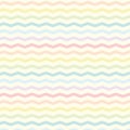 Pastel colored zigzag lines wallpaper. Seamless shevron pattern on light background. Vector illustration.