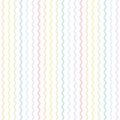 Pastel colored zigzag lines wallpaper. Seamless shevron pattern on white background. Vector illustration.