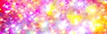 Pastel Colorful bokeh light rainbow wallpaper. Blurry holographic unicorn banner background