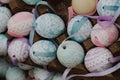 pastel colorful eastereggs spring holiday ornament decoration celebration season craft