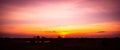 Pastel colors of Majestic real sky with sun - Panoramic Sunrise Sundown Sanset Sky with colorful clouds. Large panorama Royalty Free Stock Photo