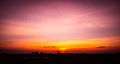 Pastel colors of Majestic real sky with sun - Panoramic Sunrise Sundown Sanset Sky with colorful clouds. Large panorama Royalty Free Stock Photo