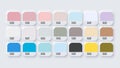 Pastel Colour Catalog Inspiration Samples in RGB