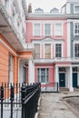 Pastel coloured houses in London, UK Royalty Free Stock Photo