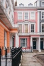 Pastel coloured houses in London, UK Royalty Free Stock Photo