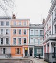 Pastel coloured houses in London, UK Royalty Free Stock Photo