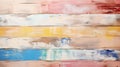 Pastel colourful painted wooden texture background. Light colour palette. Generative AI