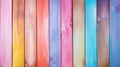 Pastel colourful painted wooden texture background. Light colour palette. Generative AI