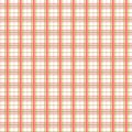 Pastel coral and green tartan vector seamless pattern