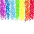 Pastel crayon painted rainbow, image Royalty Free Stock Photo