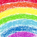 Pastel crayon painted rainbow, image