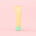 Pastel Cream Cosmetic Package minimal concept art.