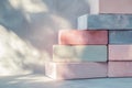Pastel Decorative Bricks Composition Royalty Free Stock Photo