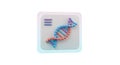 Pastel DNA Double Helix: A Modern 3D Icon Design Royalty Free Stock Photo