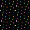 Pastel dot background vector. Seamless pattern. Hand drawn dots. Colorf