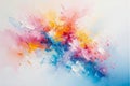 Pastel Dynamic Abstract Acrylic Splash on White Background Royalty Free Stock Photo