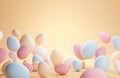 Pastel Easter Chocolate Eggs Background Layout