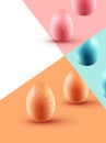 Pastel Easter Egg Composition Modern Design