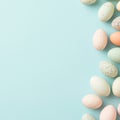 Pastel Easter Eggs Border Royalty Free Stock Photo