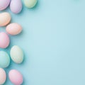 Pastel Easter Eggs Border Royalty Free Stock Photo