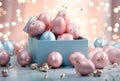 Pastel Easter Eggs in a Gift Box, Festive Spring Celebration Royalty Free Stock Photo