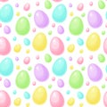 Pastel Easter Eggs Seamless Background