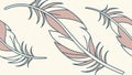 Pastel Feather Pattern Background Vector, vector design Generative AI Royalty Free Stock Photo