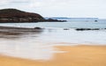 Pastel feeling of the coast and beach of Erquy, Brittany, France Royalty Free Stock Photo