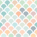 Pastel fish scale pattern, geometric texture, colorful vector repeat