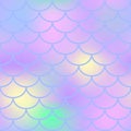 Pastel fish scale seamless pattern. Magic Mermaid texture or background square swatch. Royalty Free Stock Photo