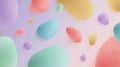 Pastel floating shapes on gradient background. Neural network AI generated Royalty Free Stock Photo
