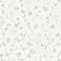 Pastel flora wallpaper minimal style