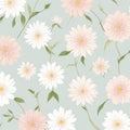 Pastel flora wallpaper minimal style